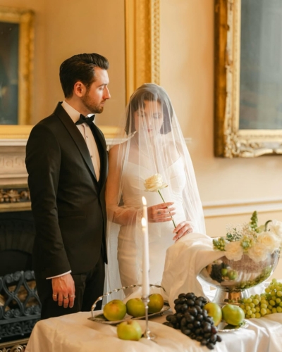 Elegant bridal hair at Liverpool Town Hall by Red Door Hair Studio